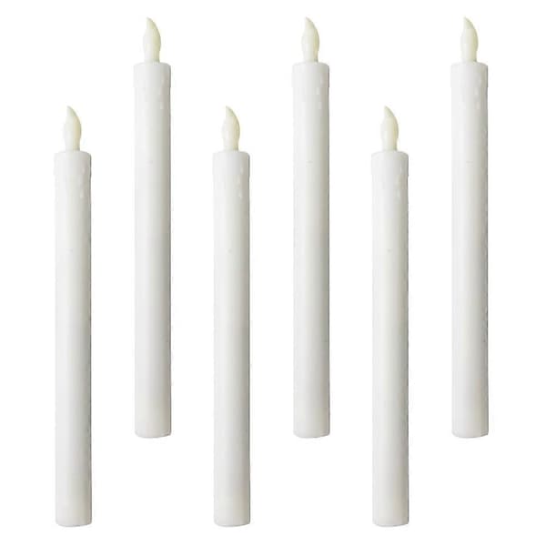 6 stk. elektroniske lange lys LED-simuleringslys dekorative lamper festutstyr (gul blink) [D]