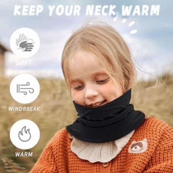 Halsvarmer sett for barn - 2 deler i fleece for vinteraktiviteter（D）