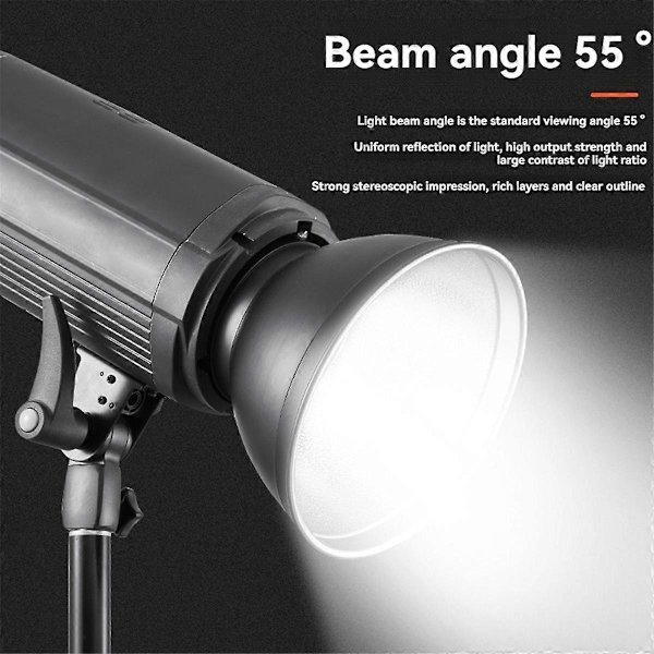 Standard Reflektor Diffuser Lampeskjerm for Bowens Bajonettfatning Studio Strobe Blitslys Reflektor 55 Grader[D] A