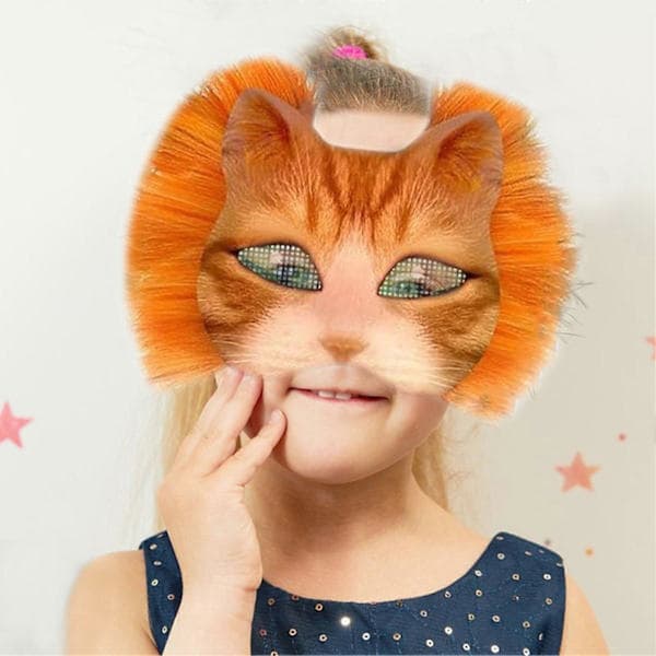 Furry Therian Mask DIY-sett for voksenkostymefester og Cosplay[D] A