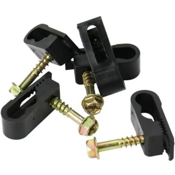 Fleksibel dobbel kabelbinder (100 stk/svart) (D)