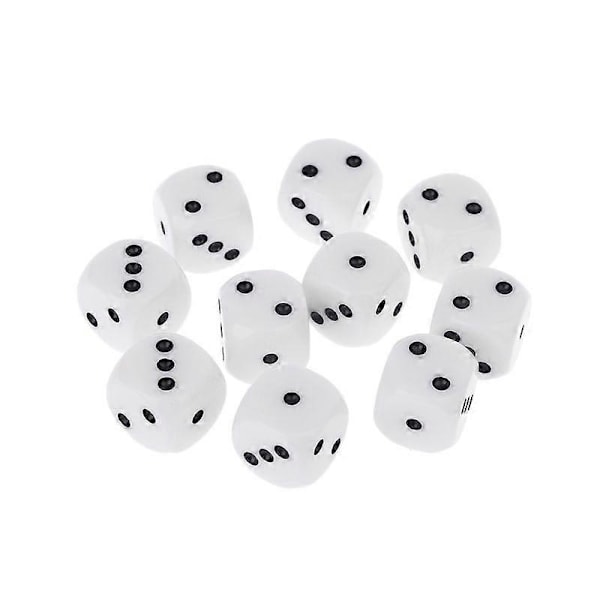 10 stk. 16 mm D3 seks-sidede terninger perler til Dungeons & Dragon D&D RPG Poly Desktop f[D]