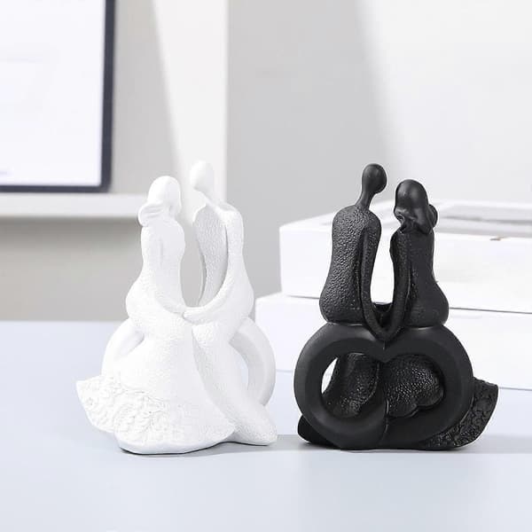 Par Statue Kollektion Abstrakt Bordpynt til Bryllupsskabsindretning sid[D] black sit