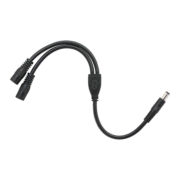 5,5/2,1MM 12V DC Strømkabel Splitter 1 Hann til 2 Hunn Kontakter CCTV DC Splitter 1 Hann til 2 Hunn Splitterkabel (0,3M)