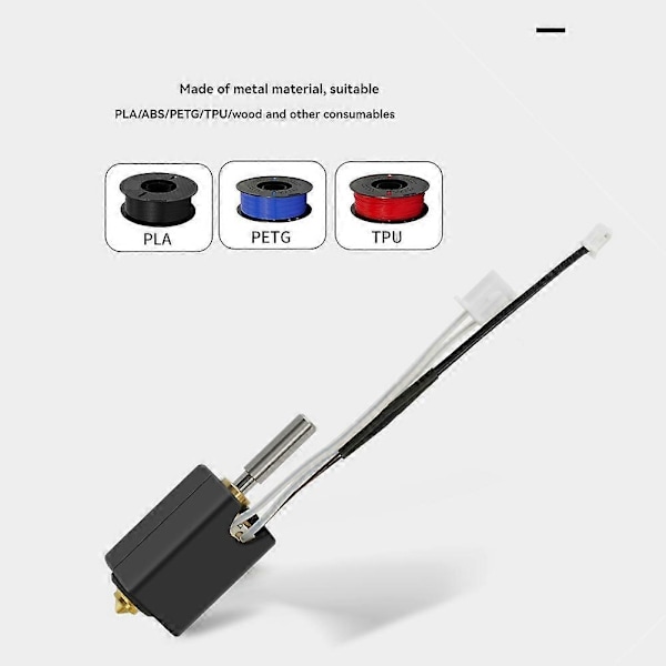 3D-skrivar Hotend-kit för Neptune 4 PLUS/4 MAX Helmetall Hotend med 0,4 mm Munstycke 24V 80W 3D-skrivare Random Color