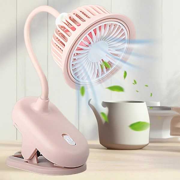 Pieni tuuletin, kiinnitettävä, pöytämalli, pieni tuuletin, USB ladattava, pöytämallin klipsikiinnitteinen pieni tuuletin [D] PK