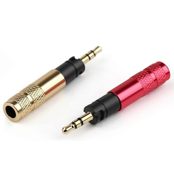 2 st 2,5 mm Jack-kontakt Hörlursadapter för Momentum-hörlurar Red