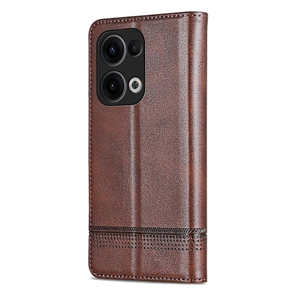 PU-fodral med kalvtextur för OPPO Reno13[D] Dark brown