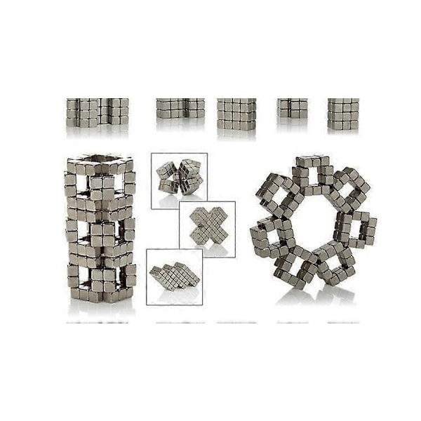 216 st 5 mm Magnetiska Kuber Fyrkanter Magisk DIY Pussel Pedagogisk Leksak [D]