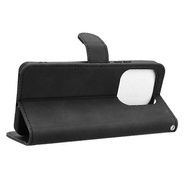 For Xiaomi Redmi Note 14 5G Lærveske Hudfølelse Anti-Fall Lommebok Flip Telefon Deksel - Grønn[D] Multicolor Black
