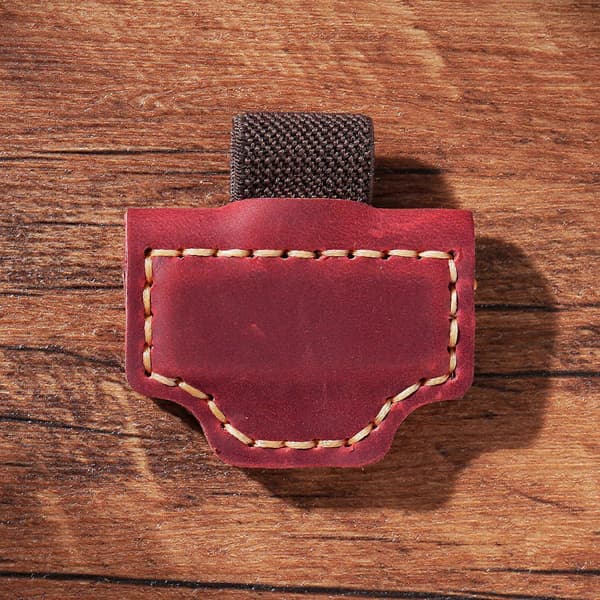 Magnetisk penholder i læder til notesbog elastiske penringeholder notesbog penholder til journal notesblok mørkegrøn[D] Coffee color