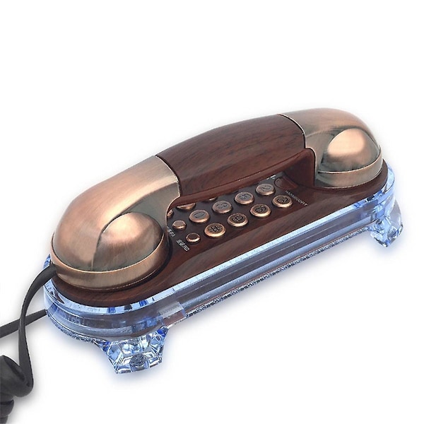 NY Landlinje Trådbunden Telefon Retro Skrivbords Telefon med Sladd Handset Väggmonterad Hemtelefoner Hemma Kontor