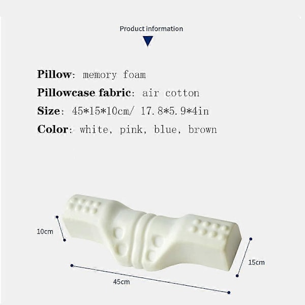 Cervical Nackkudde för Sömn, Memory Foam Nackrulle Kudde för Stel Nacksmärta Lindring, Nackstödskudde