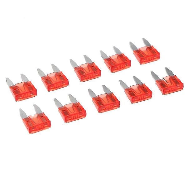3X 10 stk Mini 10A Bladsikring Rød For Bil Lastebil Erstatning[D]