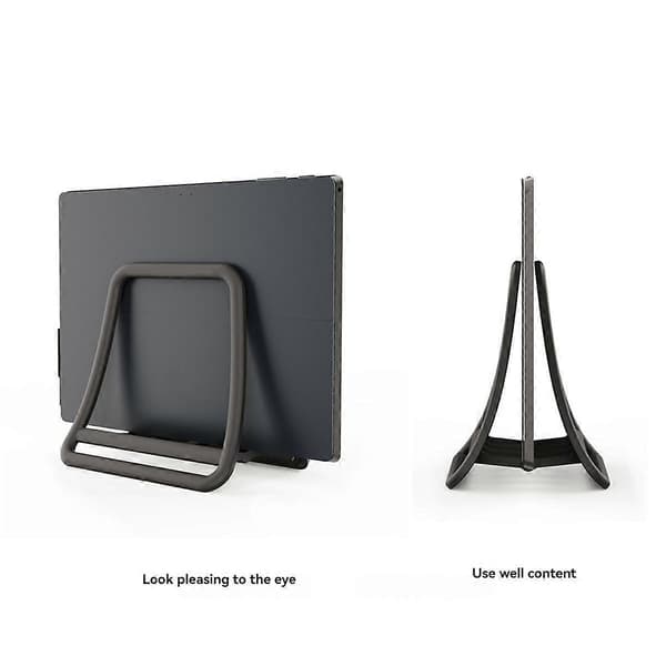 Justerbart vertikalt laptopstativ - Notebook & Tablet Holder vertikal opbevaringsreol[D] White