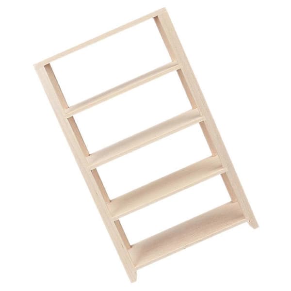 Mini Trä Bokhylla Dockhus Möbler för Hemanvändning[D]