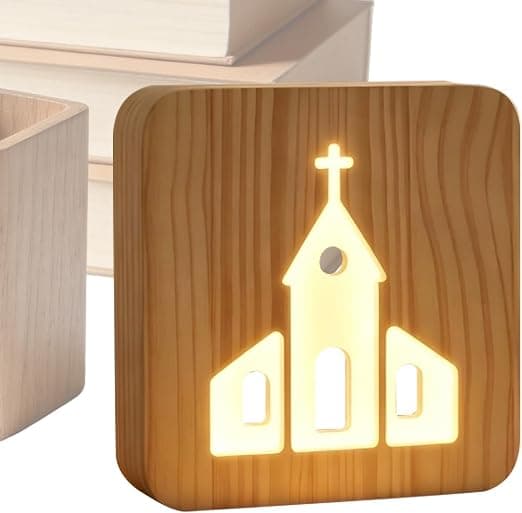 Nattlys for barn | Pen dekorativ trelampe | Lite nattlys for soverom, bad, nattbord, kontor (D)