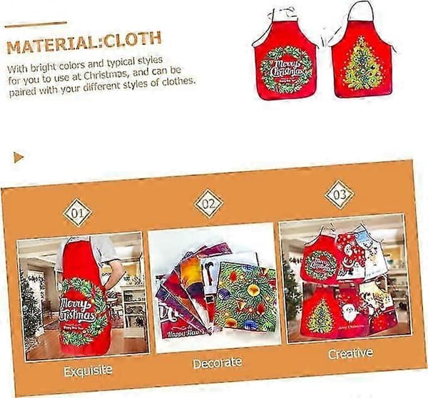 Festlige juleforklær med kreative tegneseriedesign [D]