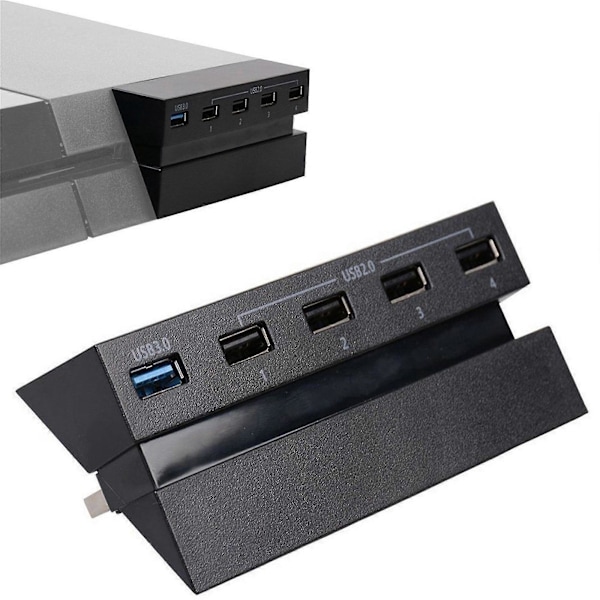 5 Ports USB Hub til PS4 Højhastighedsoplader Controller Splitter Udvidelsesadapter