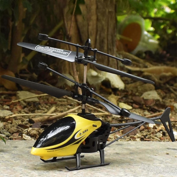 RC Helikopterdrönare med Ljus Elektrisk Flygande Leksak Radio Fjärrkontroll Flygplan Inomhus Utomhus Spel Modell Present Leksak[D] Red