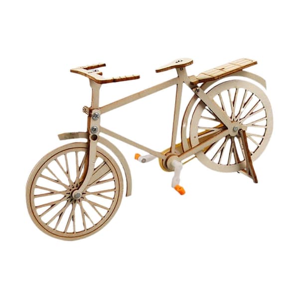 Mini Cykel Model Sæt Pædagogisk Legetøj Træpuslespil til Studerende Børnehavebørn[D]