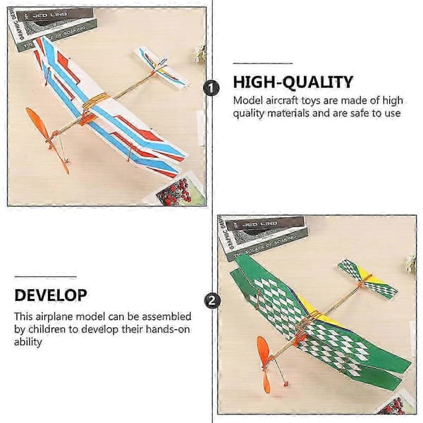 2 st Barn Pedagogiska Leksaker Utomhus Skum Diy Glidflygplan Modell Styrofoam Flygplan Leksaksset[D]