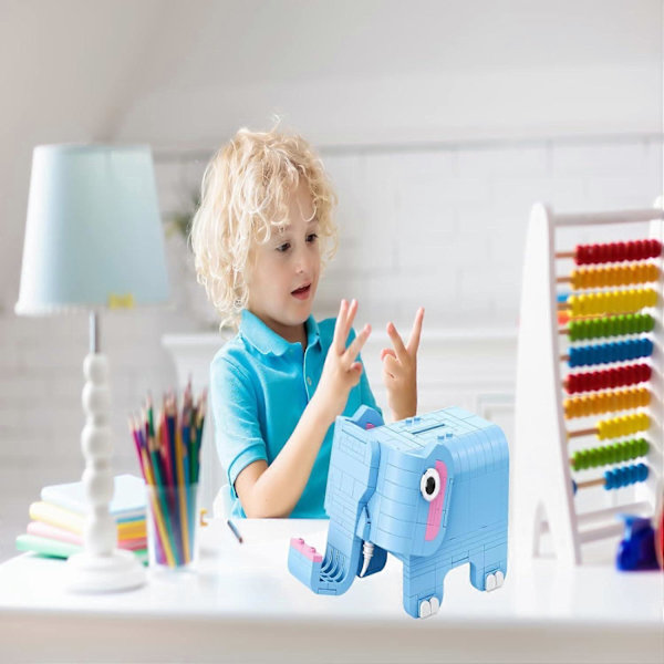 3D Mini Byggeklods Dyrsæt, 291 Dele Mini Elefant Byggeklodser, 3D Sjovt Funktionelt Byggelegetøj til Voksne, Festartikler til Børn[D]