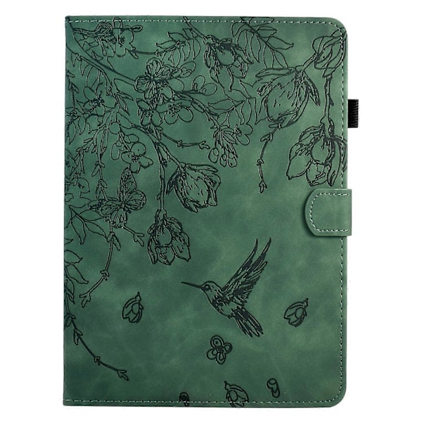 Embosset lærveske for Lenovo Tab M9 Green