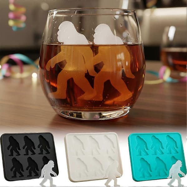 Gorilla Ice Mold Gorilla Ice Cube Tray Silikone Sjove Former Gorilla til Festdrikke (D) Blue