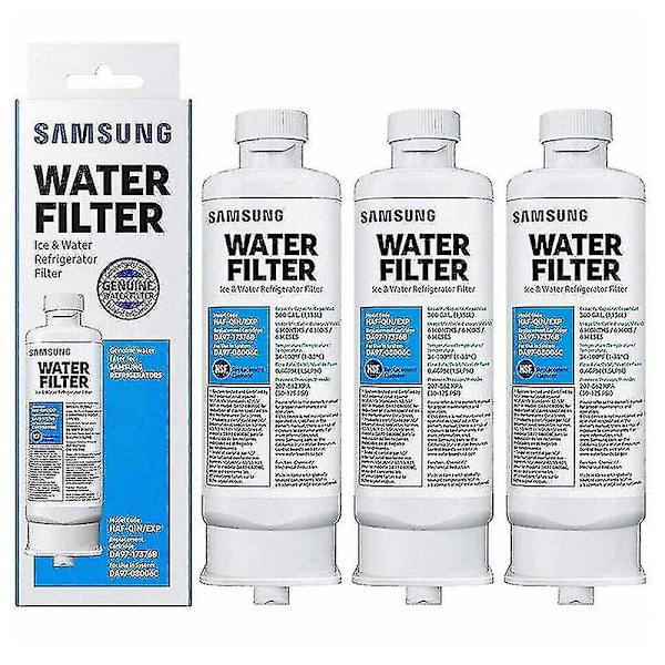 3-pack Kylskåpsvattenfilter för Samsung Da97-17376b Haf-qin Da97-08006c Quality-mxbc