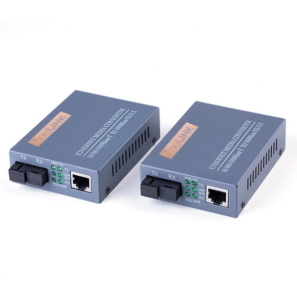 Gigabit Single-mode Optisk Fiberkonverter Sändare Mottagare Set