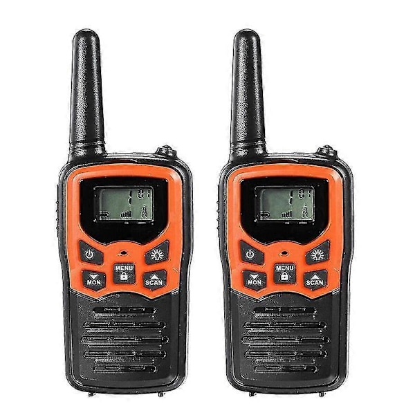2 st Handhållna Walkie Talkies Radio 22 Kanaler Set 10 Km Uhf 400-470 Mhz Dubbelbands Långdistanskommunikation Sändare