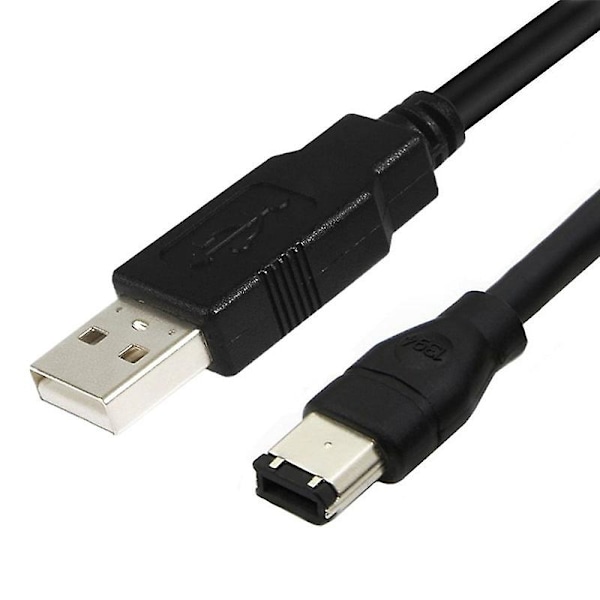 Firewire 1394 6-pin hann til USB 2.0 hann kabel 3m