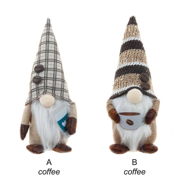 1 st Påsk Tomte Docka, Kaffe Tomtar Plysch Dekor, Handgjord Älv Tomte Samlarobjekt Plysch Docka[D] A