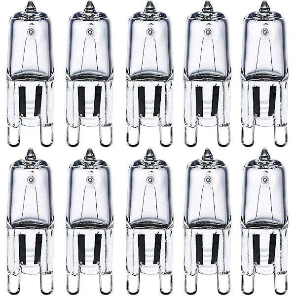 G9 Halogeenivalot 28w (29w) 230v 2800k Lämmin Valkoinen Himmennettävä, G9 Kapselilamput Kattokruunuille, Seinävalaisimille, Pöytälampuille, 10 Kpl Pakkaus