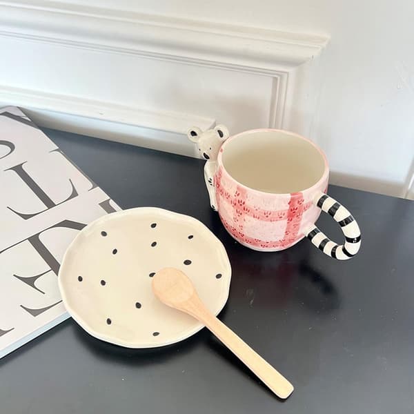 Koala Keramisk Mugg 260ml Set för Sötsaker, Te och Vatten [D]