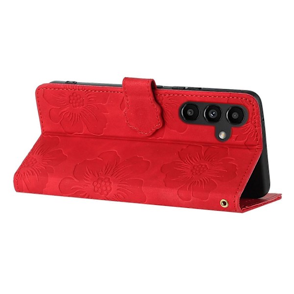 Mobilfodral för Samsung Galaxy A16 5G/A16 4G med Blommönster, Läderplånbok, Handledsrem Multicolor Style E