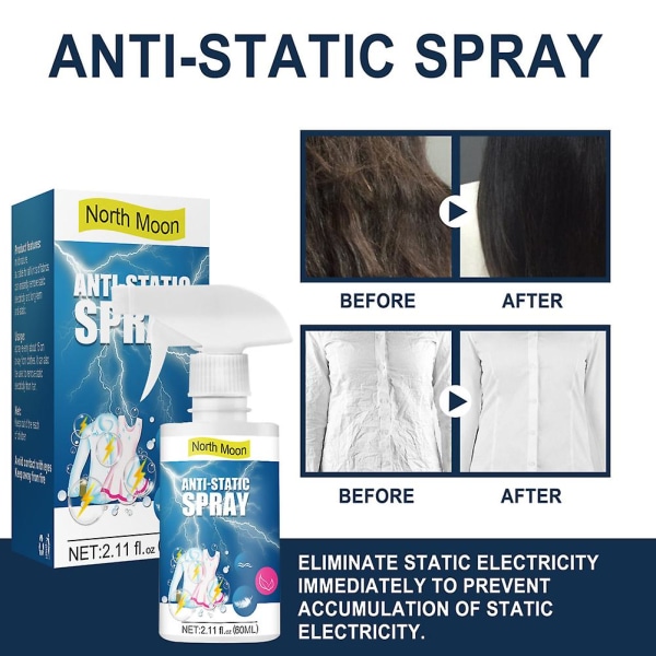 Antistatisk spray för kläder - Static Remover och Cling Remover [kk]