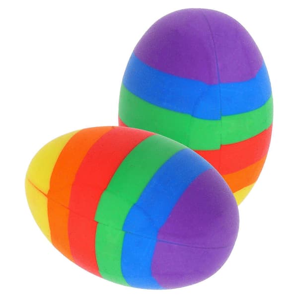 Mini Påskeviskelær Eggformet Skrivesaker Viskelær for Fest 2 stk [D]