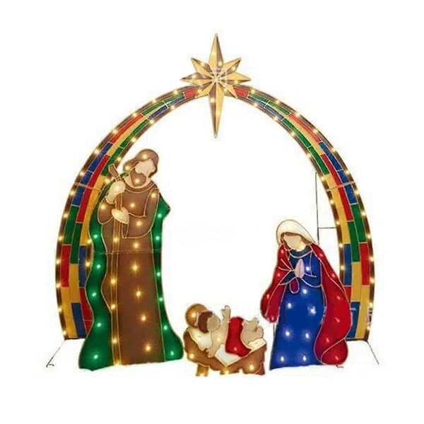 Julkrubba Bebisar Julkrubba Staty Jesus Julkrubba Figurer Ornament[D] Style 1