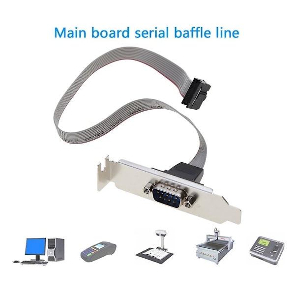 RS232 DB9 9-polet Com Port DB9-polet Seriell Kabel Stikkontakt Beslag Med 30 cm Kabel