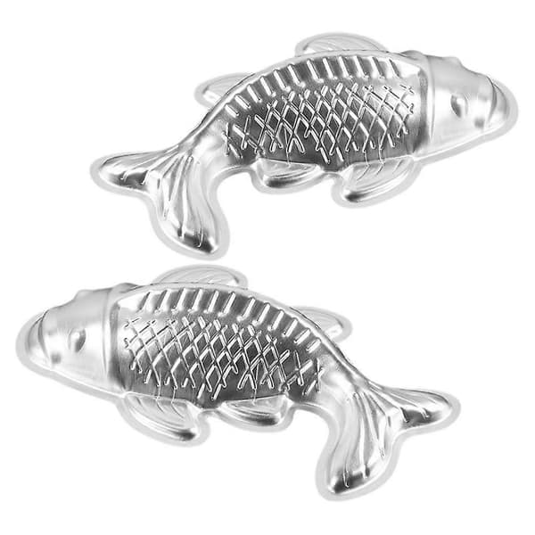 2 stk. DIY Geléform Metalbageform Husholdningskagebageform Kageform[D] Silver 13.00X13.00X4.00CM