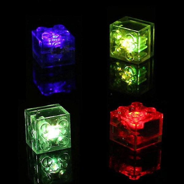 Lys Sæt Klar Transparent Mursten Reservedel til DIY Byggeklodser Colorful transformation