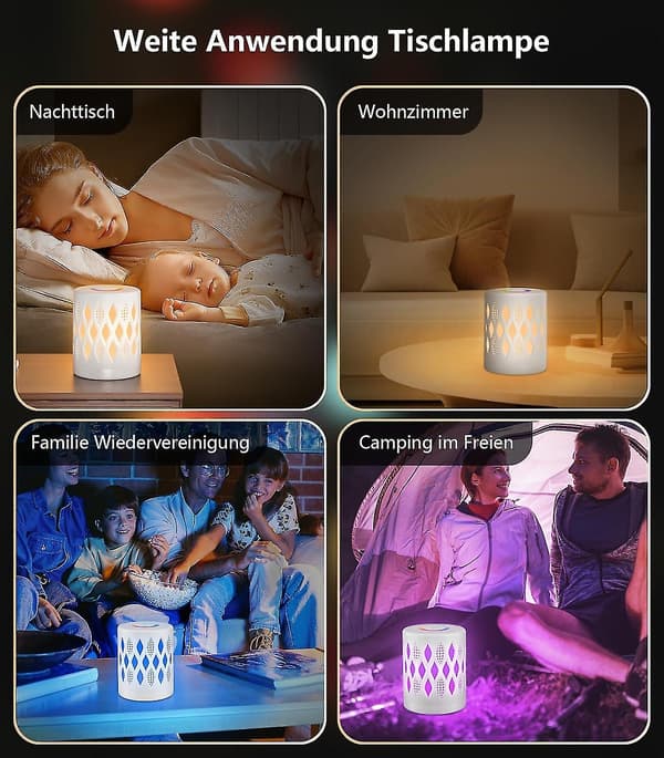 USB Genopladelig Bordlampe med 3 Lystilstande[D]