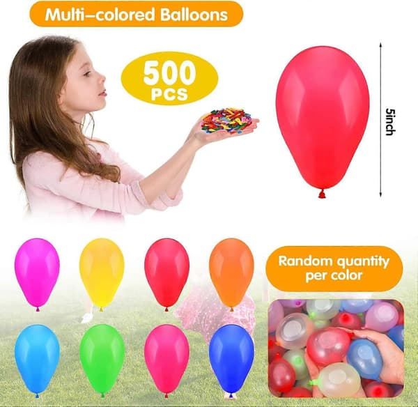 500 st Små Vattenballonger Bulk - Sommarplaskskoj, Bröllopsfödelsedagsfest Spel Dekor[D]