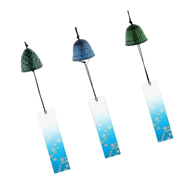 3 stk Japanske Furin Vindklokker Nambu Støpejern Iwachu Bells Sett