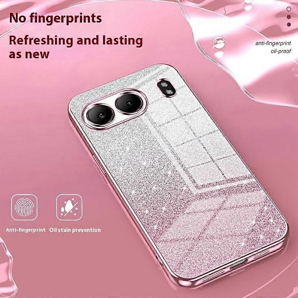 Til OnePlus Nord 4 Cover - Elektroplettering Gradient Glitter TPU Telefon Cover Multicolor Style F