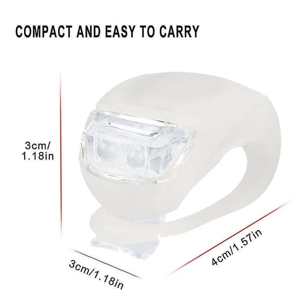 LED Silikon Cykel Fram Bakljus Set Tryck Cykelklämma (8st) NIUNIU[D]