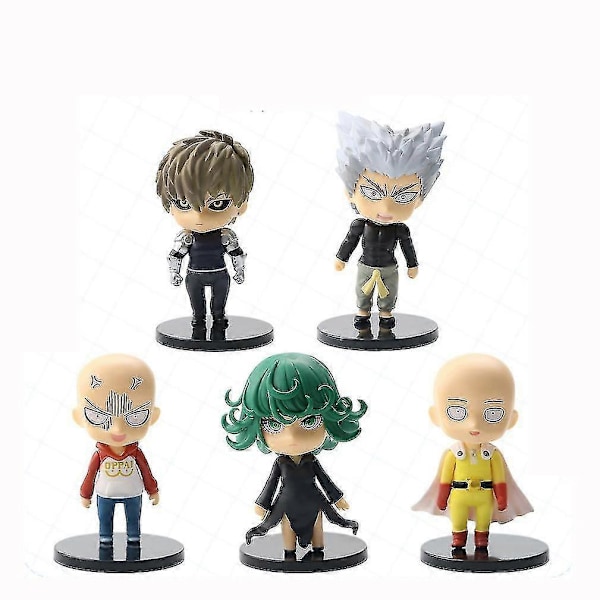 One Punch Man Figurset Saitama Leksaksdocka Anime Samling 5st[D]