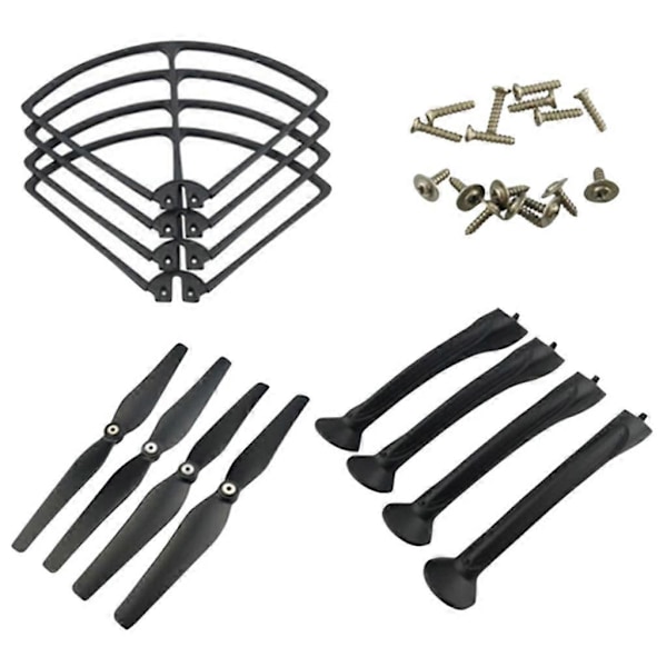 Sæt af Quadcopter Propeller Landing Gear Beskyttelsesring Til RC Model Drone Syma X8 X8C X8G X8HW Dele Hvid Black